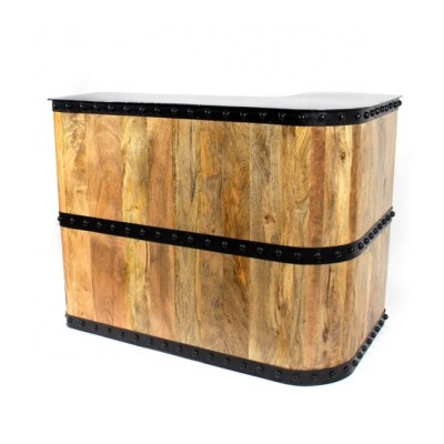 INDUSTRIAL BAR COUNTER UNIQUE STYLE MANGO WOOD BAR HOME AND RESTAURANT FURNITURE