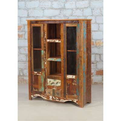 RECLAIMED WOOD ALMIRAH 302, RECYCLE WOOD DISPLAY CABINET