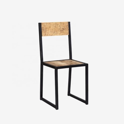 Miles Mango wood dining chairs, Industrial restaurant furniture chairs